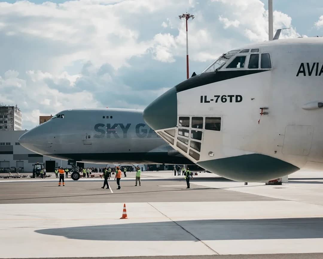 Легендарный ИЛ-76 RA-76842 «Авиакон Цитотранс» принял участие в презентации  нового логистического комплекса в аэропорту Жуковский